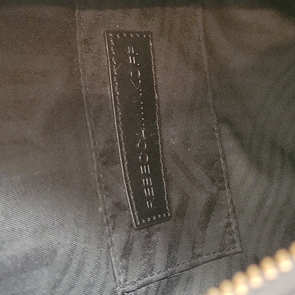 REBECCA MINKOFF Julian Large Backpack BLACK Gold Pebbled Leather - Picture 7 of 16